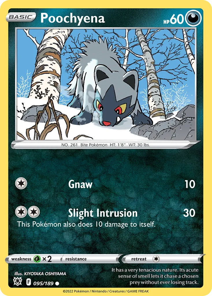 Poochyena #95, Astral Radiance Reverse Foil