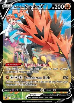 Galarian Zapdos V #TG19, Standard