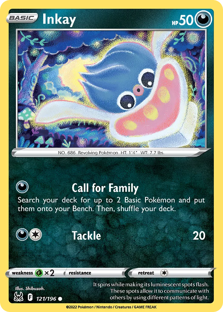 Inkay #121, Lost Origin Reverse Foil