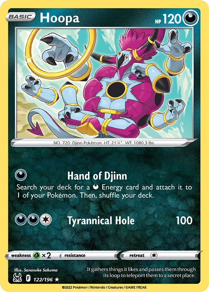 Hoopa #122, Lost Origin Reverse Foil