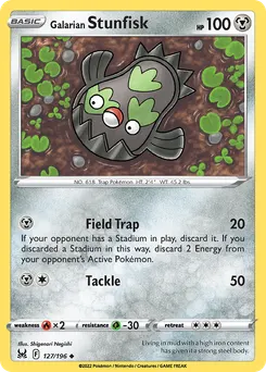 Galarian Stunfisk #127, Reverse Foil