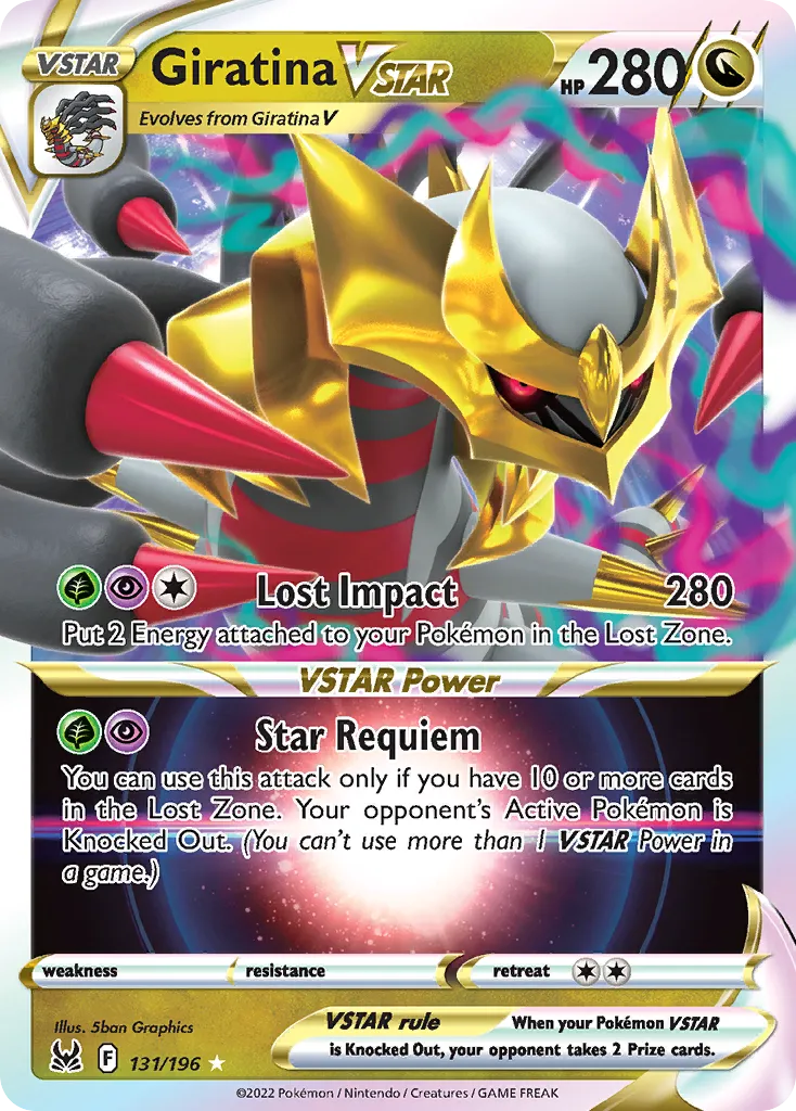 Giratina VSTAR #131, Lost Origin Inverted Back