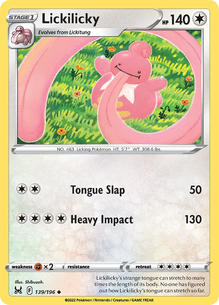 Lickilicky #139, Lost Origin