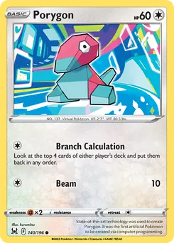 Porygon #140, Reverse Foil