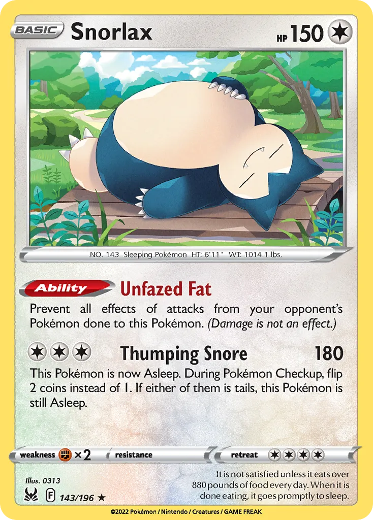 Snorlax #143, Lost Origin