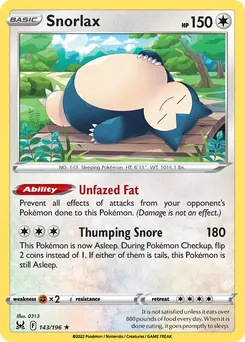 Snorlax #143, Reverse Foil