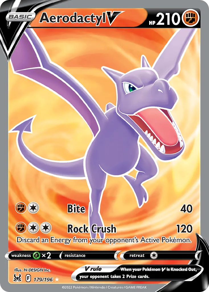 Aerodactyl V #179, Lost Origin Inverted Back