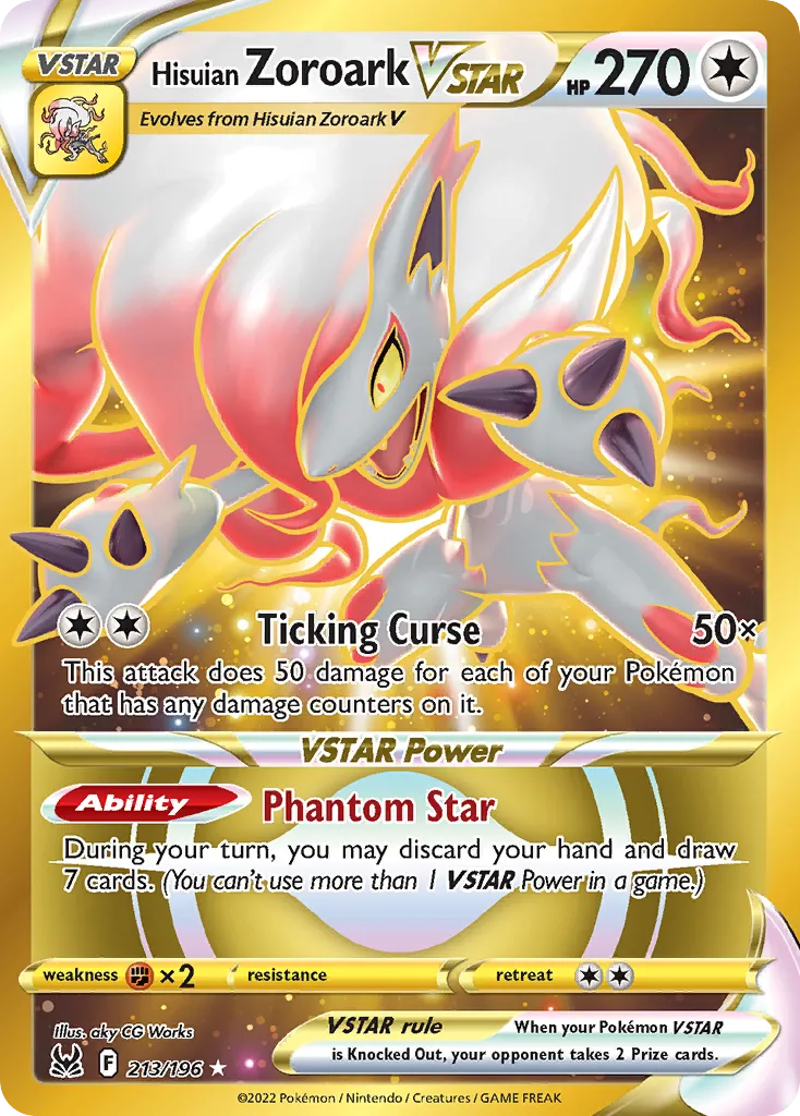 Hisuian Zoroark VSTAR #213, Lost Origin Secret