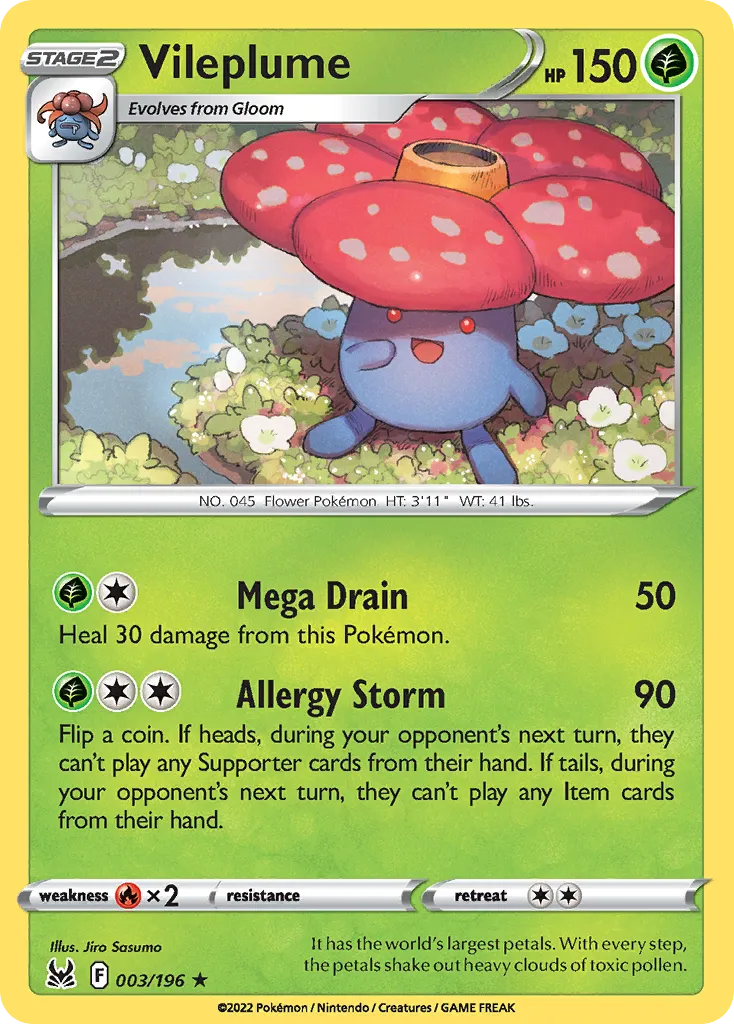 Vileplume #3, Lost Origin Reverse Foil