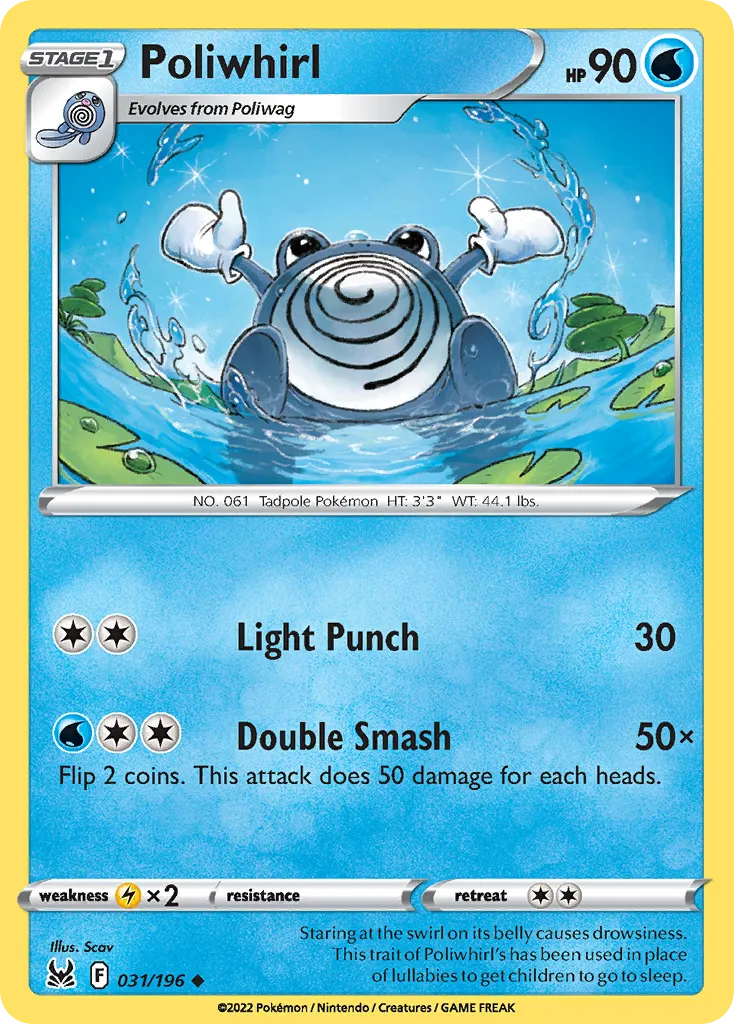 Poliwhirl #31, Lost Origin Reverse Foil