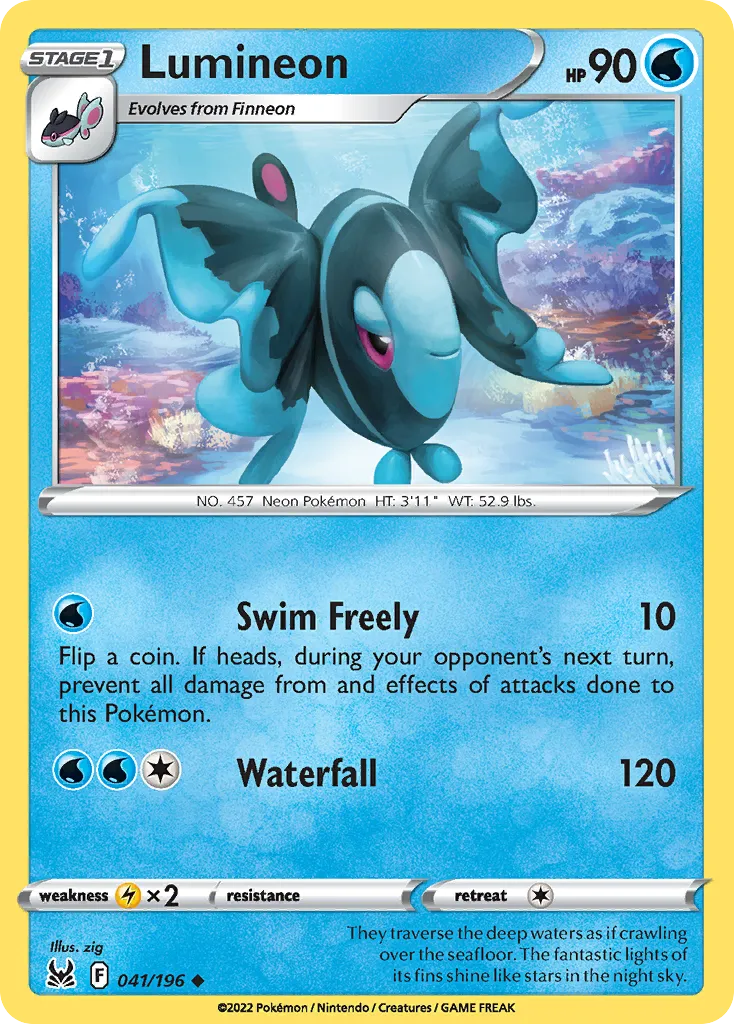 Lumineon #41, Lost Origin Reverse Foil