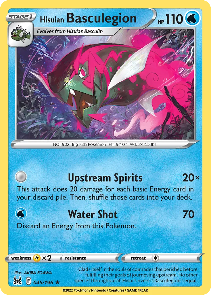 Hisuian Basculegion #45, Lost Origin Reverse Holo
