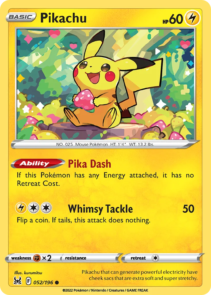 Pikachu #52, Lost Origin Reverse Foil