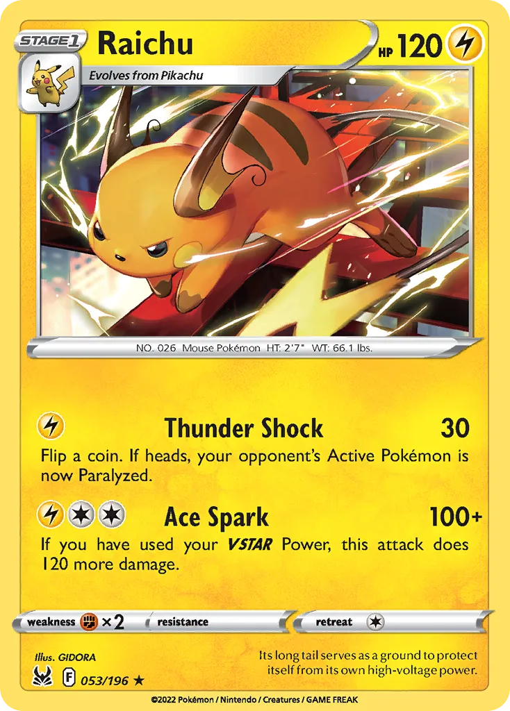 Raichu #53, Lost Origin