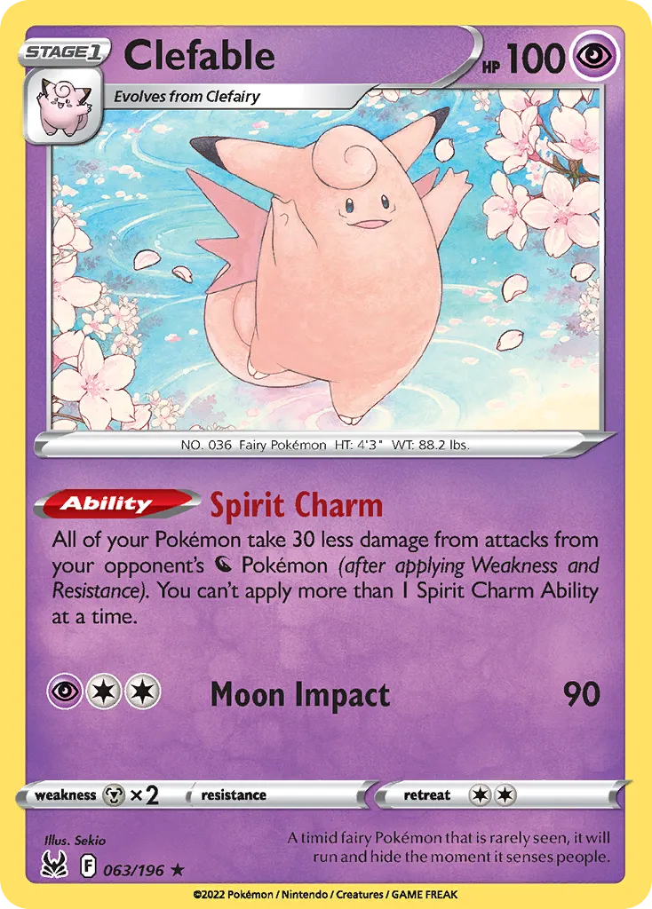 Clefable #63, Lost Origin