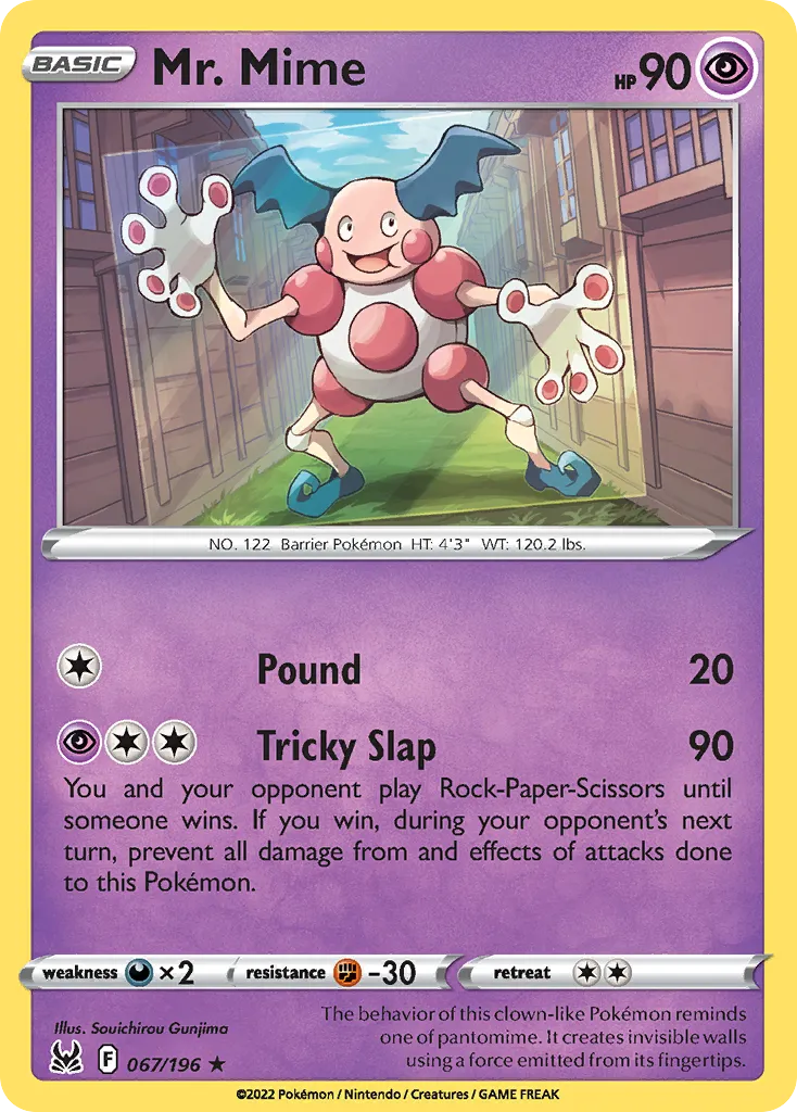 Mr. Mime #67, Lost Origin Reverse Foil