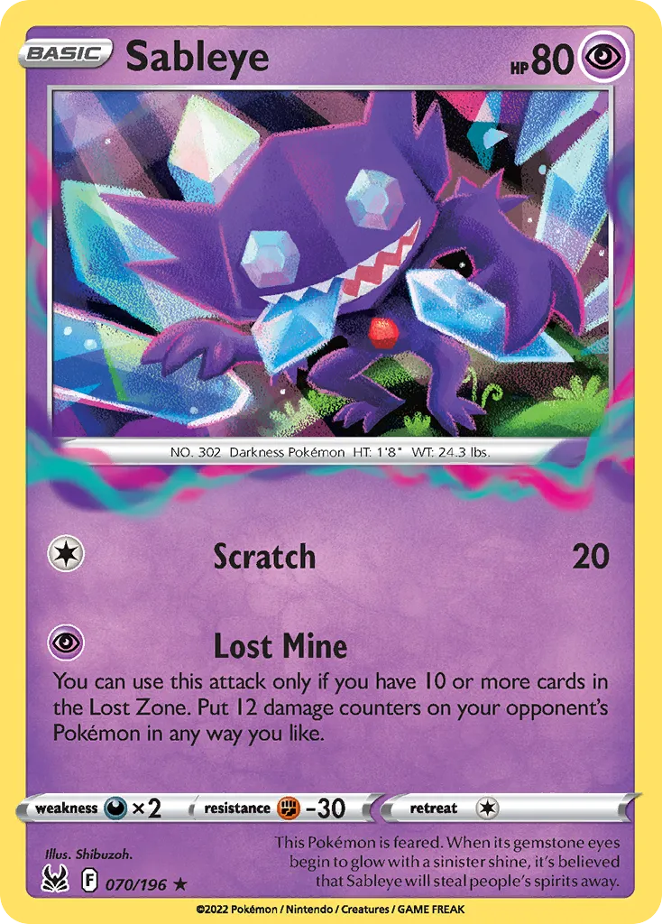 Sableye #70, Lost Origin