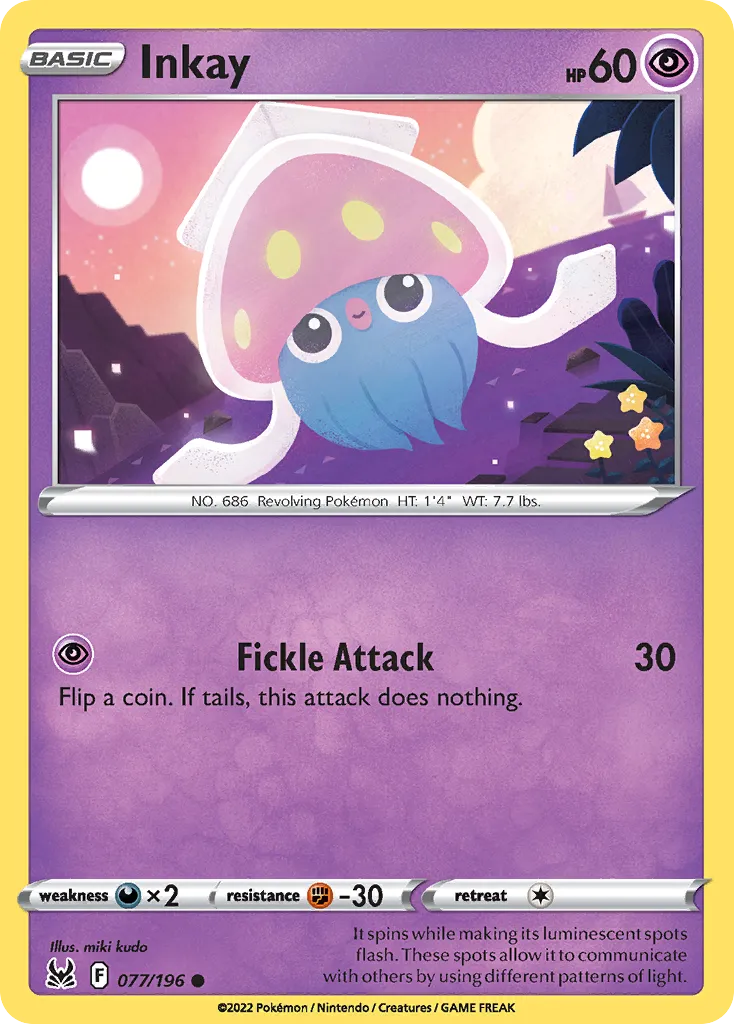 Inkay #77, Lost Origin Reverse Foil