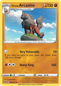 Hisuian Arcanine #84, Build & Battle Box