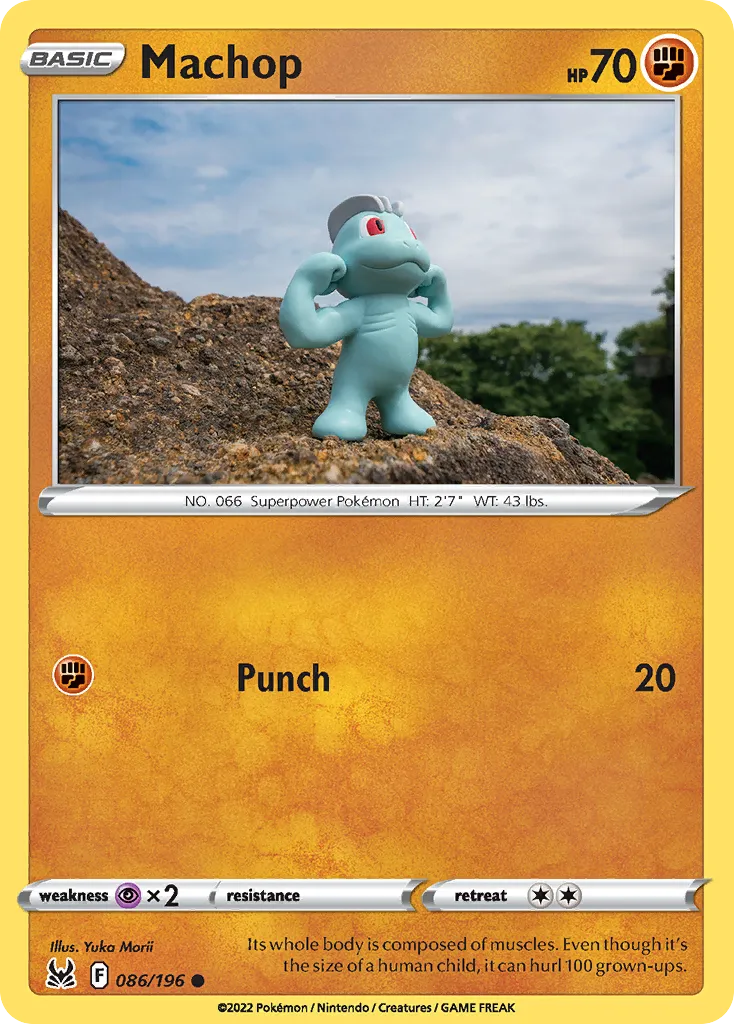 Machop #86, Lost Origin Reverse Foil