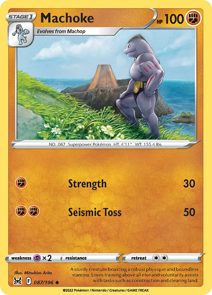Machoke #87, Lost Origin Reverse Foil