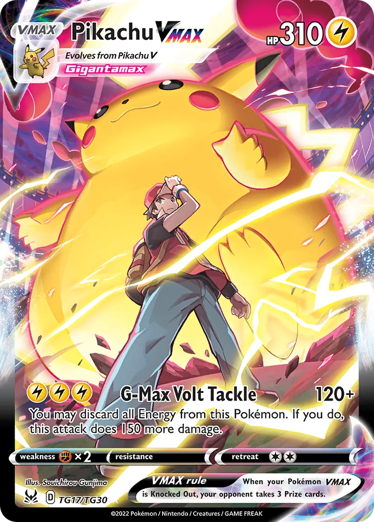 Pikachu VMAX #TG17, Lost Origin Trainer Gallery