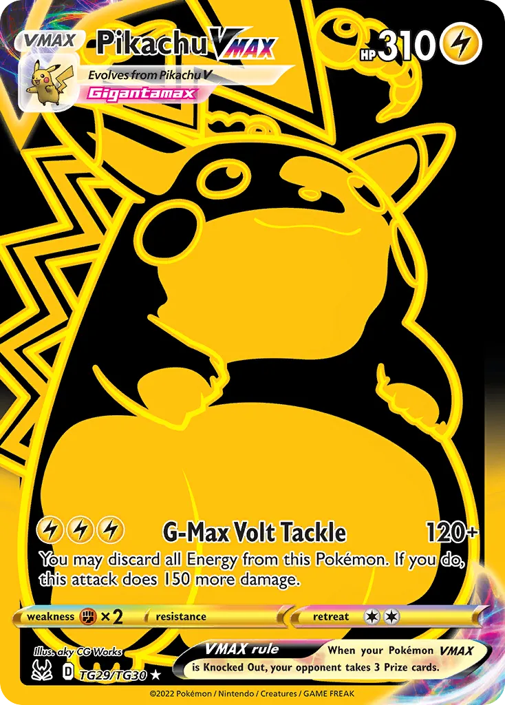 Pikachu VMAX #TG29, Lost Origin Trainer Gallery