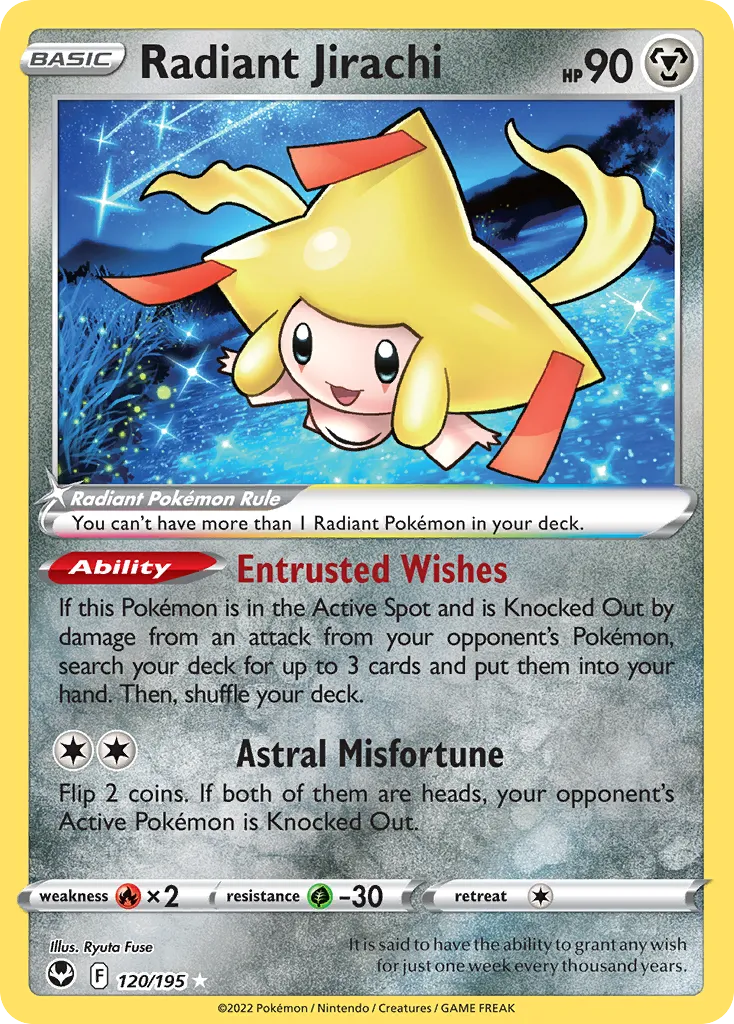 Radiant Jirachi #120, Silver Tempest