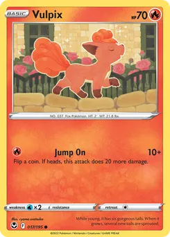 Vulpix #17, Reverse Foil