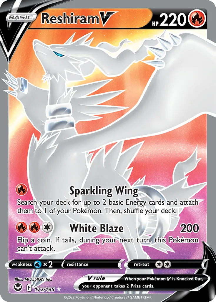 Reshiram V #172, Silver Tempest
