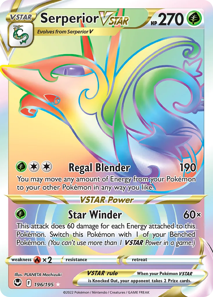 Serperior VSTAR #196, Silver Tempest Secret