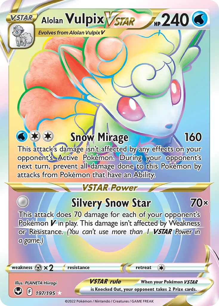 Alolan Vulpix VSTAR #197, Silver Tempest Secret