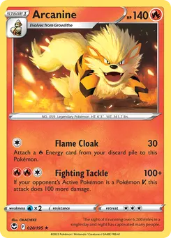 Arcanine #20, Reverse Foil