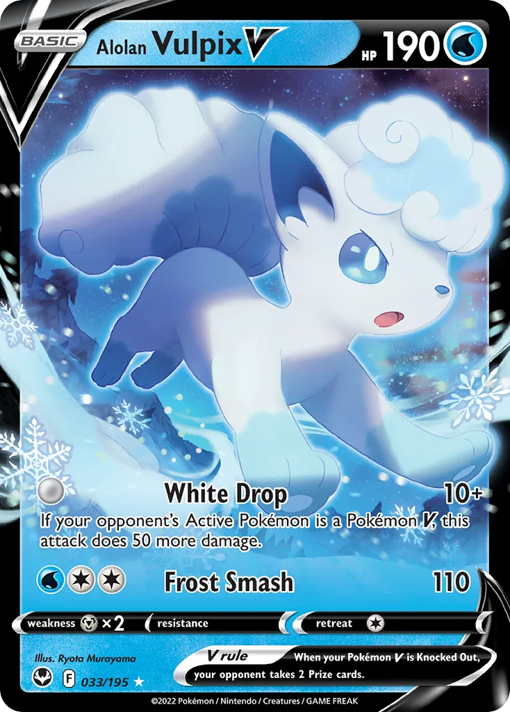 Alolan Vulpix V #33, Silver Tempest