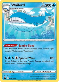Wailord #38, Standard