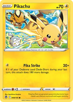 Pikachu #49, Reverse Foil