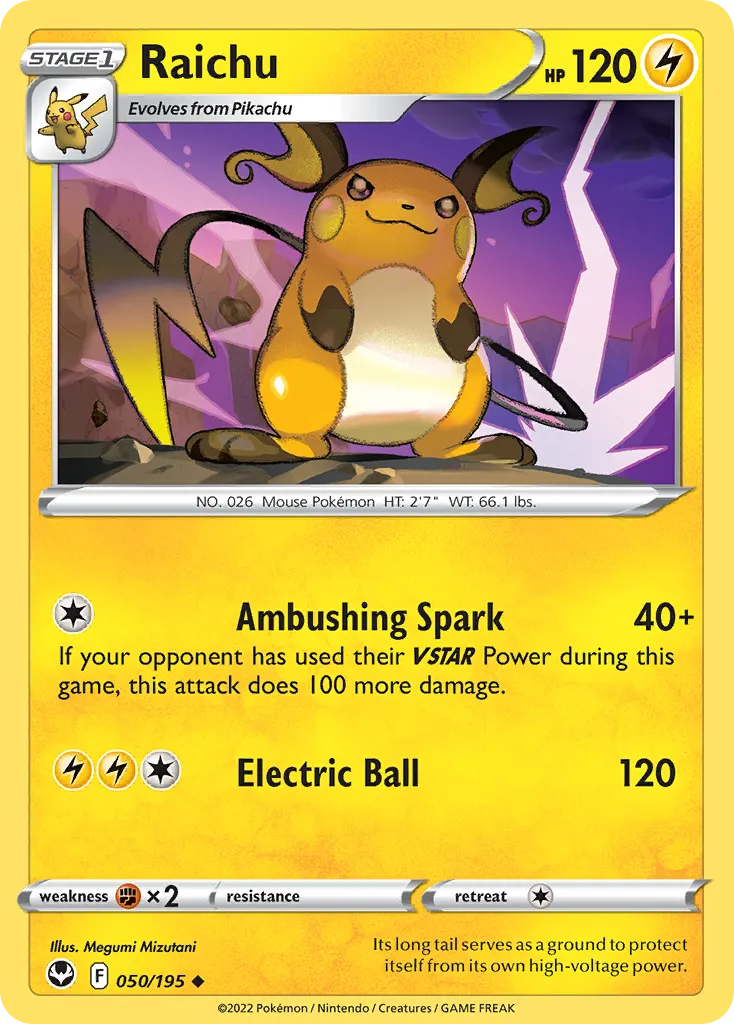 Raichu #50, Silver Tempest