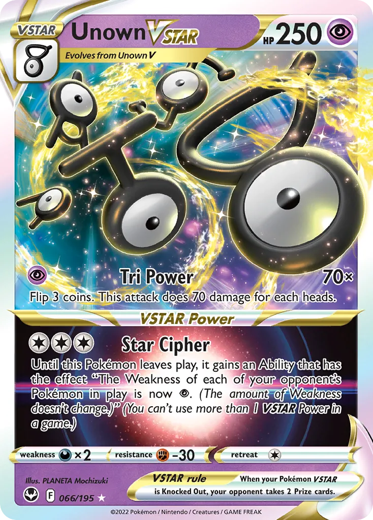 Unown VSTAR #66, Silver Tempest