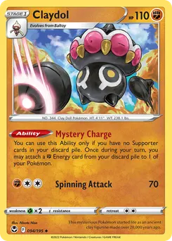 Claydol #94, Silver Tempest
