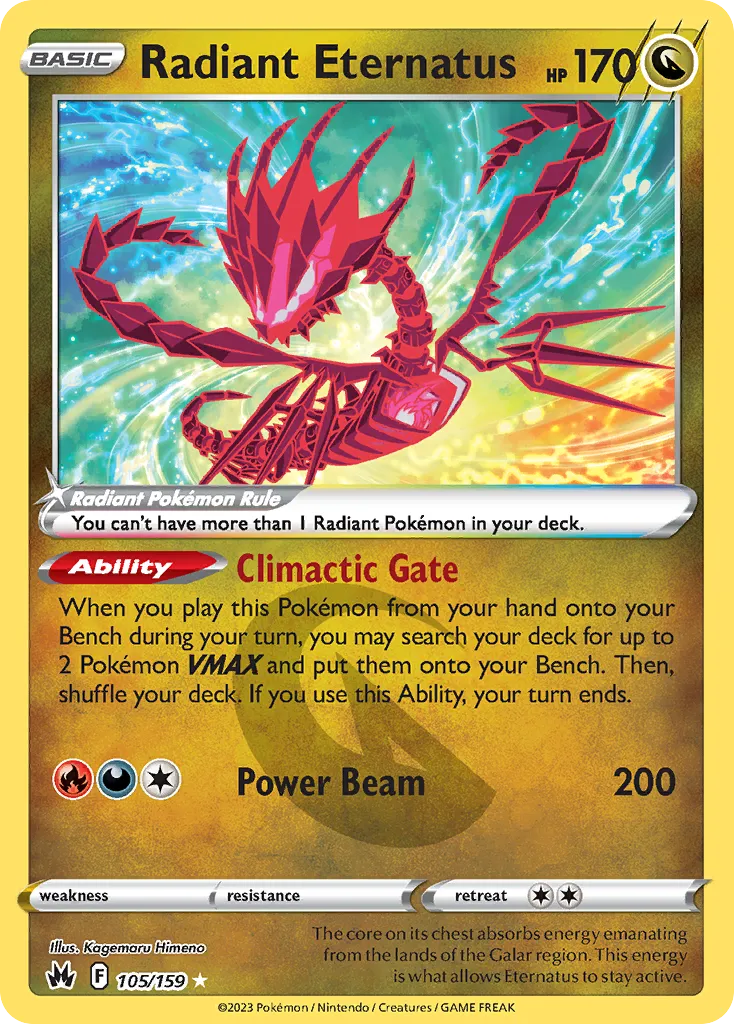 Radiant Eternatus #105, Crown Zenith