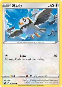 Starly #110, Reverse Foil