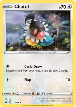 Chatot #112, Reverse Foil