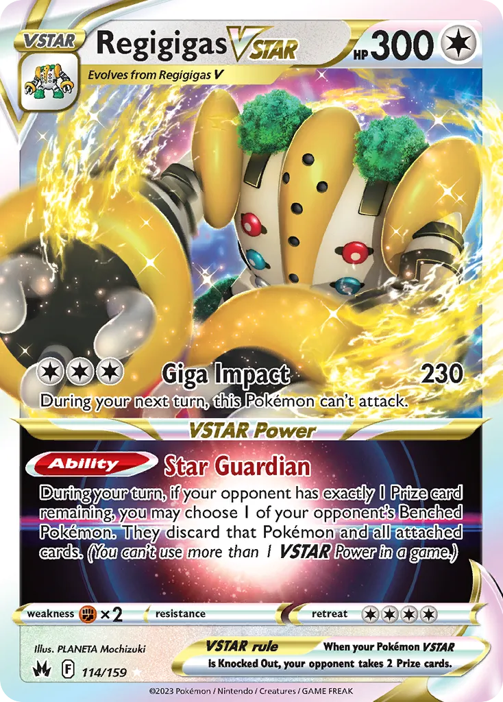 Regigigas VSTAR #114, Crown Zenith