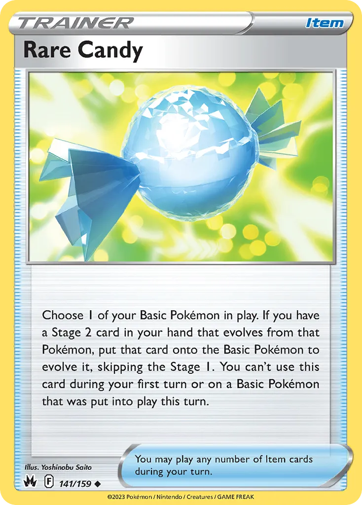 Rare Candy #141, Crown Zenith Inverted Back