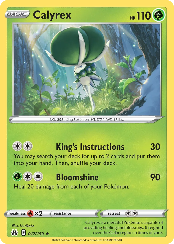 Calyrex #17, Crown Zenith Reverse Foil
