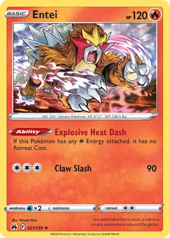 Entei #21, Reverse Foil