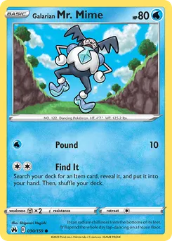 Galarian Mr. Mime #30, Reverse Foil