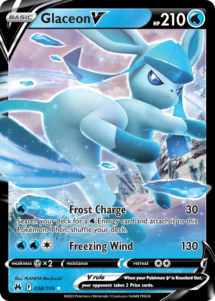 Glaceon V #38, Crown Zenith
