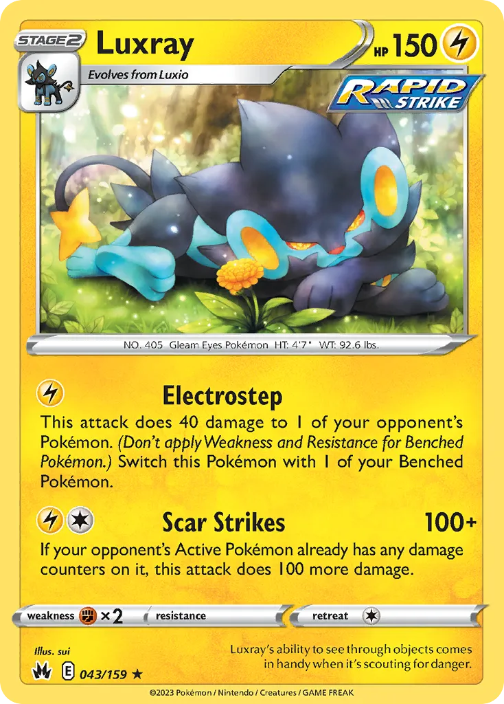 Luxray #43, Crown Zenith Reverse Foil