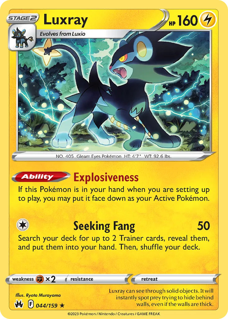 Luxray #44, Crown Zenith Reverse Foil